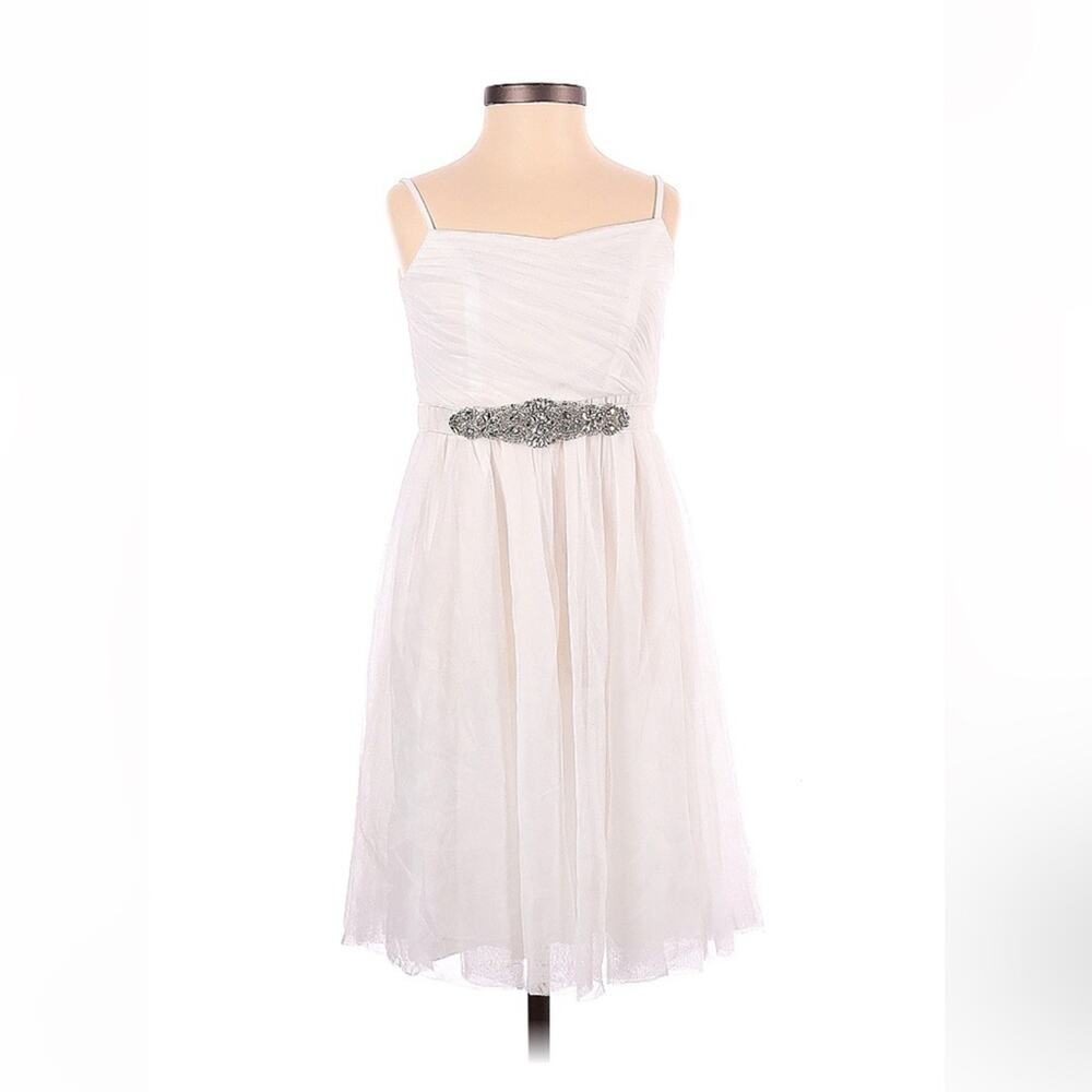 DB Studio white mesh‎ cocktail party dress, size 8